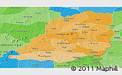 Political Shades Panoramic Map of Bougouriba