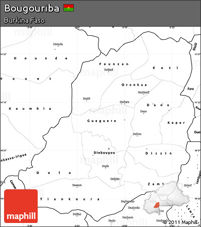 Blank Simple Map of Bougouriba