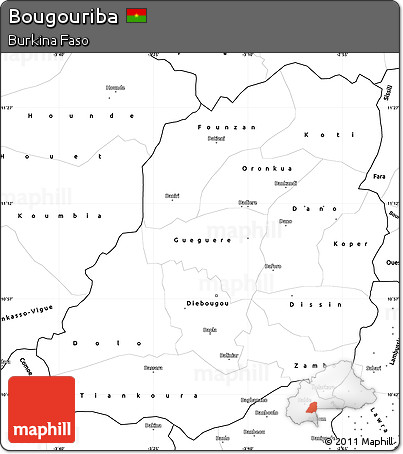 Blank Simple Map of Bougouriba