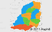 Political Simple Map of Bougouriba, single color outside, borders and labels
