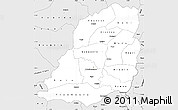 Silver Style Simple Map of Bougouriba