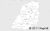 Silver Style Simple Map of Bougouriba, single color outside