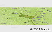 Satellite Panoramic Map of Zambo, physical outside