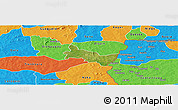 Satellite Panoramic Map of Zambo, political outside