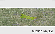 Satellite Panoramic Map of Zambo, semi-desaturated