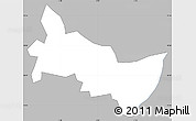 Gray Simple Map of Zambo, single color outside