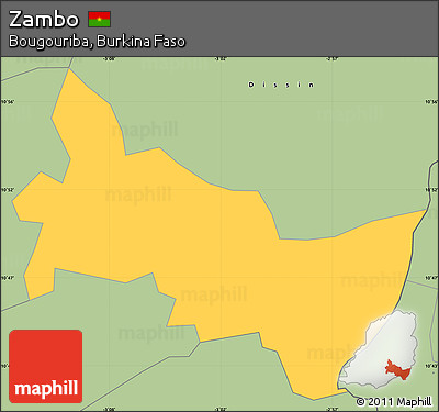 Savanna Style Simple Map of Zambo
