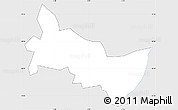 Silver Style Simple Map of Zambo, single color outside