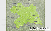 Physical 3D Map of Boulgou, semi-desaturated