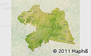 Satellite 3D Map of Boulgou, lighten
