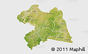 Satellite 3D Map of Boulgou, single color outside