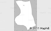 Gray Simple Map of Ouargaye, single color outside