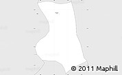 Silver Style Simple Map of Ouargaye