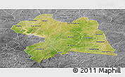 Satellite Panoramic Map of Boulgou, desaturated