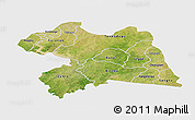 Satellite Panoramic Map of Boulgou, single color outside
