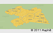 Savanna Style Panoramic Map of Boulgou, single color outside