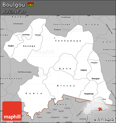 Gray Simple Map of Boulgou