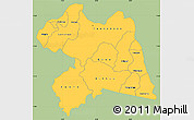 Savanna Style Simple Map of Boulgou, single color outside