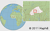 Savanna Style Location Map of Ramongo, highlighted country, within the entire country