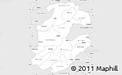 Silver Style Simple Map of Boulkiemde