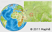 Physical Location Map of Dakoro, within the entire country