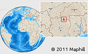 Shaded Relief Location Map of Mangodara