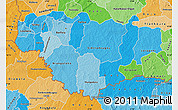 Political Shades Map of Comoe