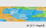 Political Shades Panoramic Map of Comoe