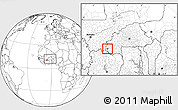 Blank Location Map of Sindou, within the entire country
