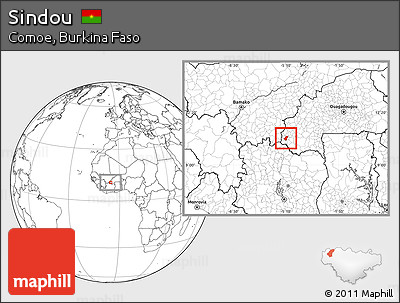 Blank Location Map of Sindou
