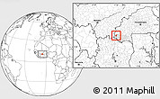 Blank Location Map of Sindou, highlighted parent region