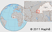Gray Location Map of Sindou, highlighted country