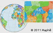 Political Location Map of Sindou, within the entire country