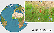 Satellite Location Map of Sindou