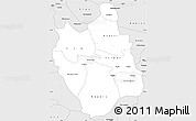 Silver Style Simple Map of Ganzourgou