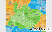 Political Shades 3D Map of Houet