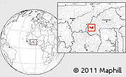 Blank Location Map of Bobo-Dioulasso