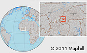 Gray Location Map of Bobo-Dioulasso