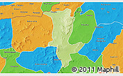 Physical 3D Map of Fo, political outside
