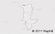 Silver Style 3D Map of Fo, single color outside