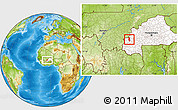 Physical Location Map of Fo, highlighted country