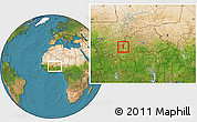 Satellite Location Map of Fo, within the entire country