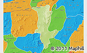Physical Map of Fo, political outside