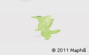 Physical Panoramic Map of Fo, cropped outside