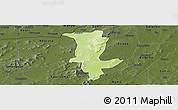 Physical Panoramic Map of Fo, darken