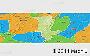 Physical Panoramic Map of Fo, political outside