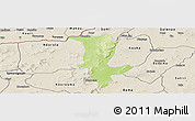 Physical Panoramic Map of Fo, shaded relief outside