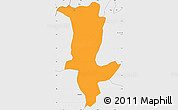 Political Simple Map of Fo, single color outside, borders and labels