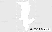 Silver Style Simple Map of Fo, single color outside