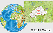 Physical Location Map of Kadiogo, highlighted country